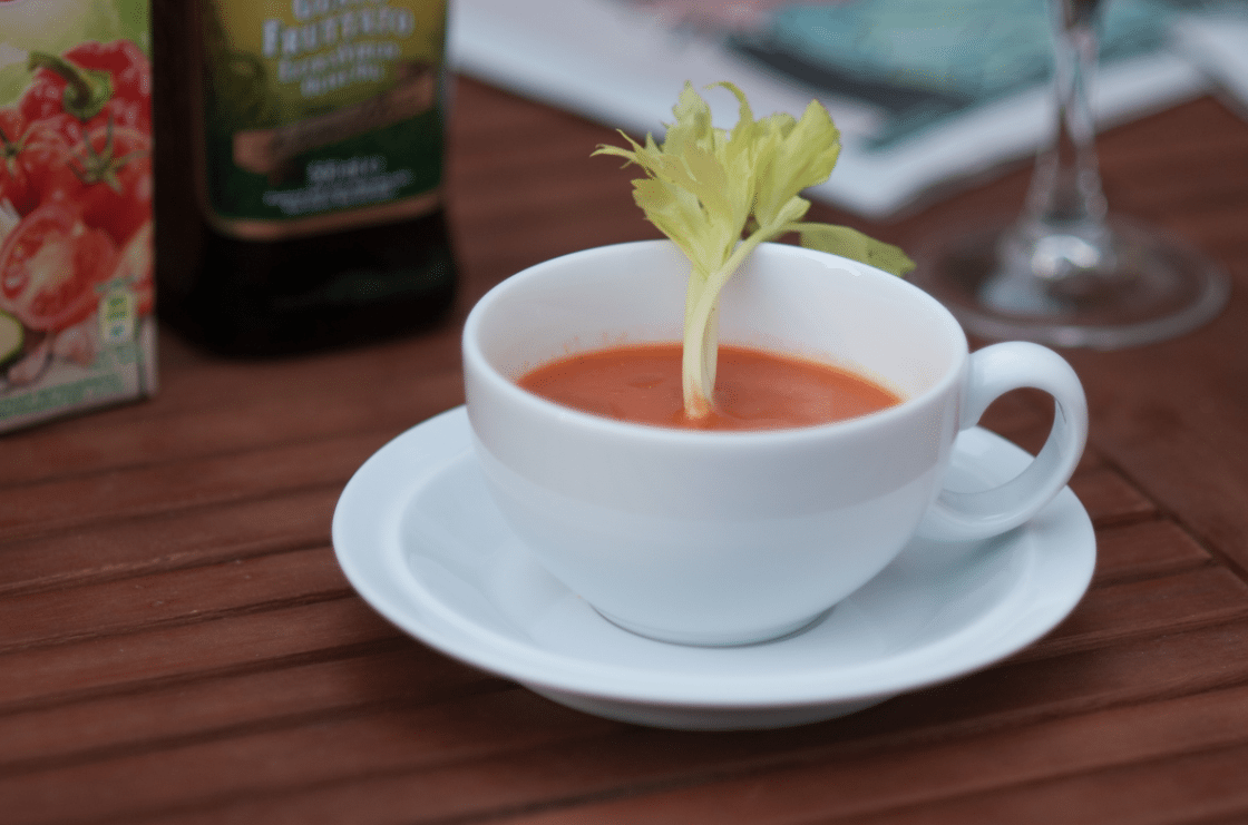 Here's a way to enjoy a really authentic ice-cold gazpacho - and it only takes a few minutes to prepare...