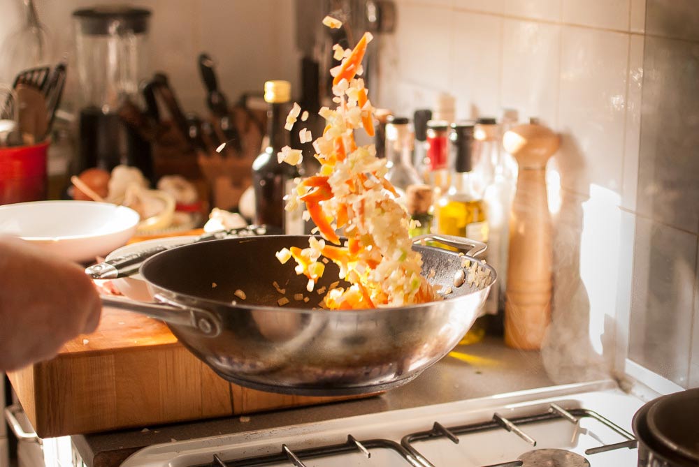 'Wok stir-frying poses plenty of challenges. I have developed my own strategies to help...'