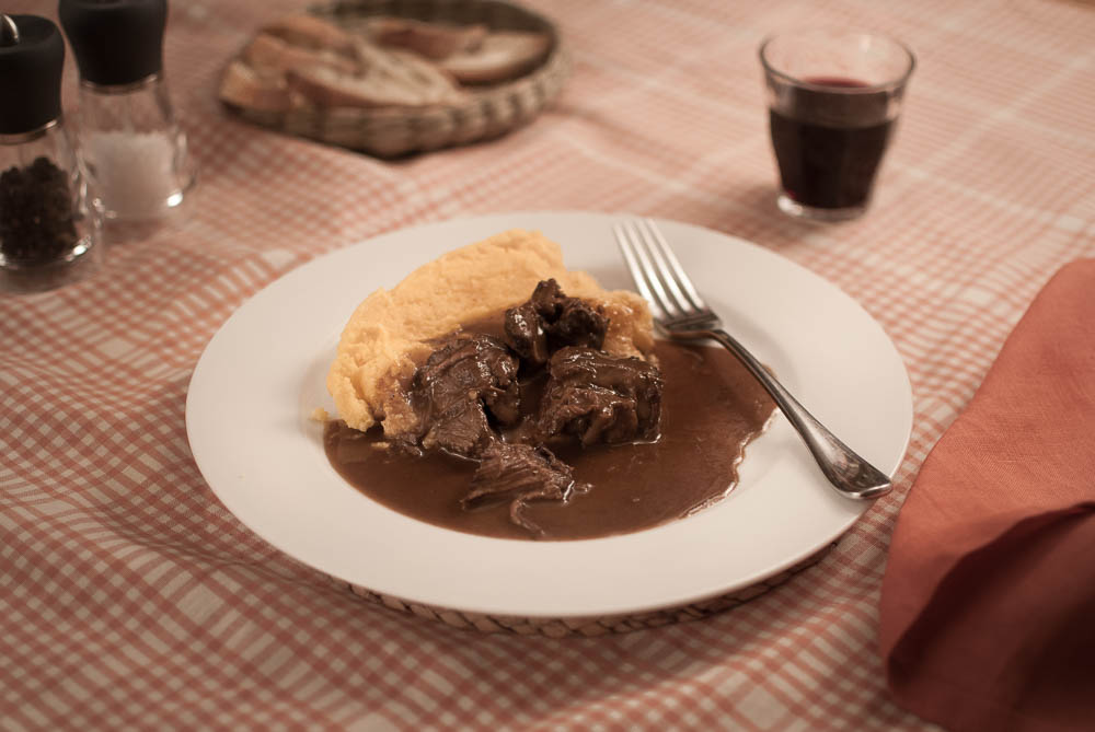 'Ah polenta, a traditional Italian dish our family eat on special occasions. The sauce Dad made requires you to lick your plate clean.'