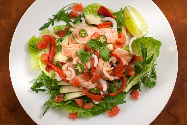 Here are 3 great ways to cure a fillet of salmon - ceviche, gravadlax and escabeche. Only the escabeche requires any cooking. They are all good techniques to have up your sleeve and each would make a great starter for a dinner party.