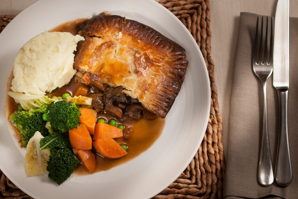 'Leo's all time family favourite, the humble but delicious pie, mash, veg and gravy...'