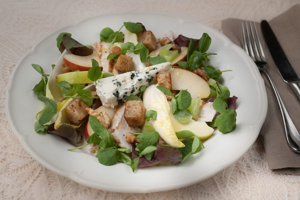 'A twist on a Waldorf salad this super tasty meal is a simple master-class in classic flavour combinations'