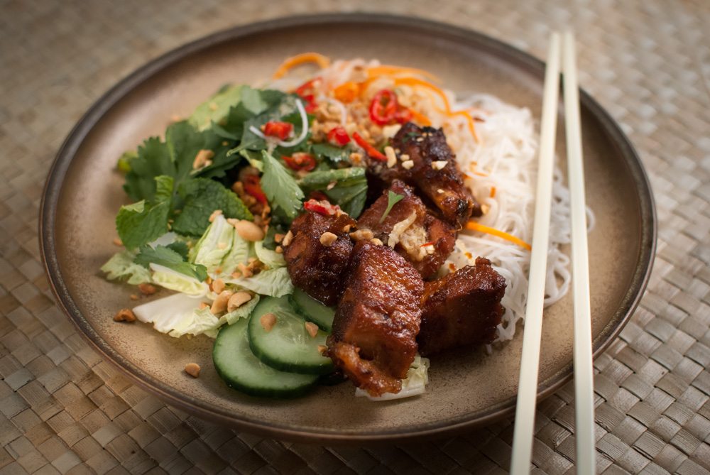 Bun cha, along with pho and banh mi is something of a cult at the moment. I made it myself and now know why it's so popular; It's a perfect balance of ingredients, texture and taste. A brilliant dish.