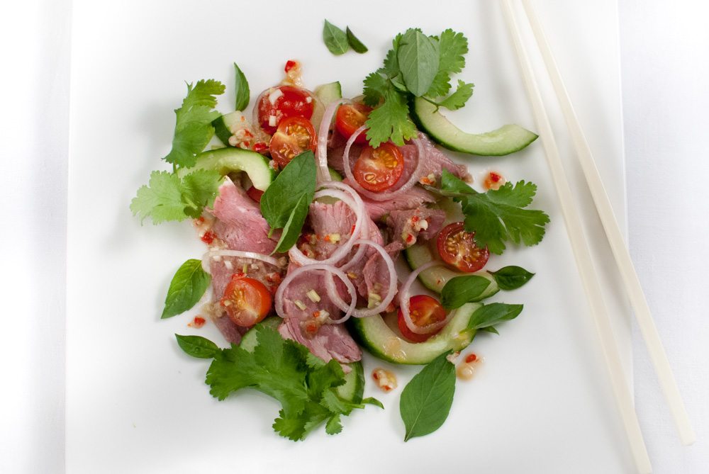 This is an authentic take on a famous Thai dish. As it is it makes a great starter or light lunch or supper. But you can bulk it out with rice noodles, pak choi and beansprouts if you want to make a more filling complete meal.