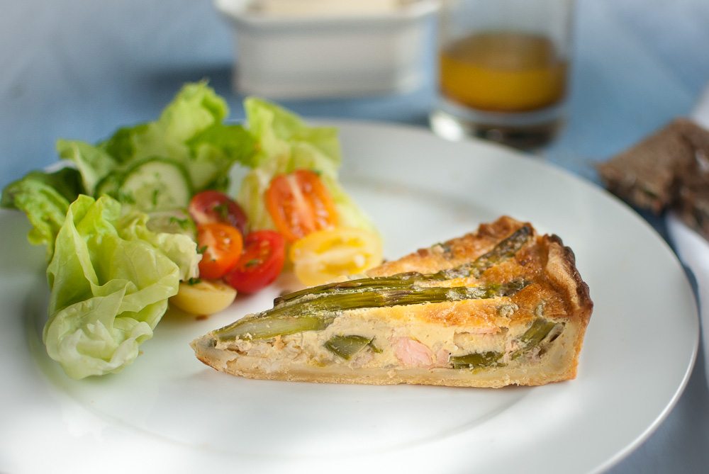 The boys are not keen on quiche - but I cannot see what is not to like. Besides putting asparagus in a quiche is a good way to enjoy the asparagus season.