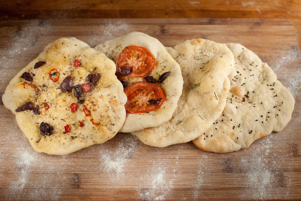 Inspired by our pizza masterclass at Franco Manca's, I thought I would have a go at making a quicker flatbread.