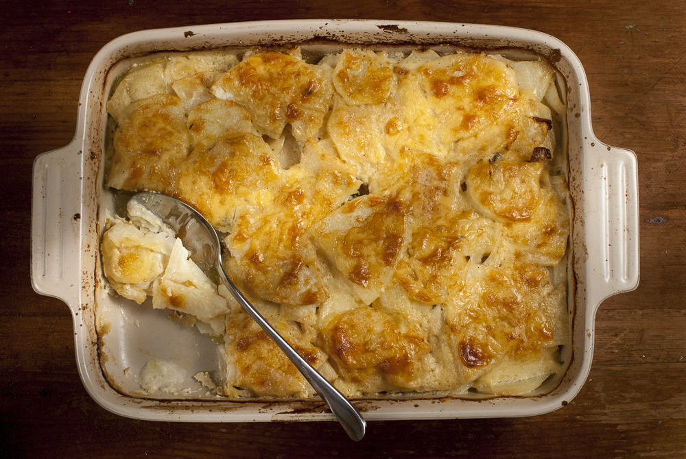 Celeriac and potatoes have a wonderful affinity, but the real delight of this recipe Cyprus potatos - their nutty taste and texture is perfect in a gratin.