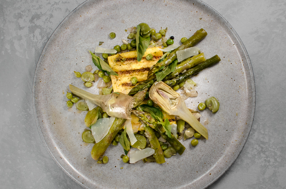 This is an Italian stew made from spring vegetables including artichokes, broad beans, peas. 