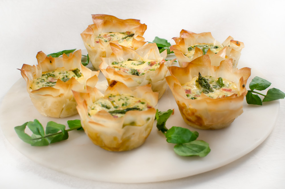 These little quiches are full of spring vegetables, served with a salad they would make a brilliant lunch or light supper.