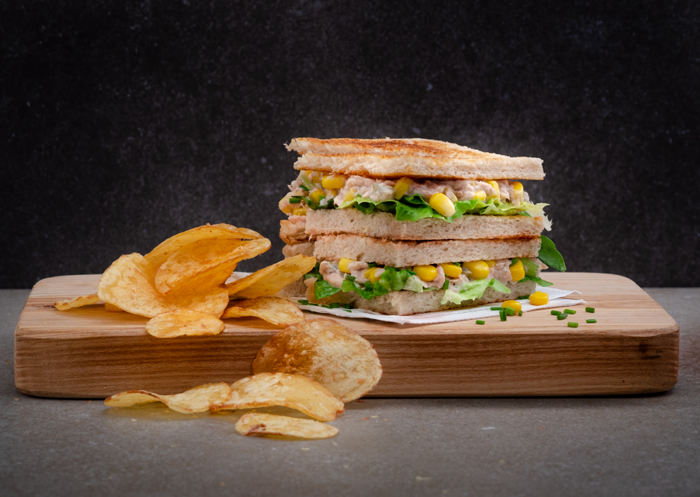 This is a spin on the classic tuna sandwich. It has added sweetcorn - and all the better for it!