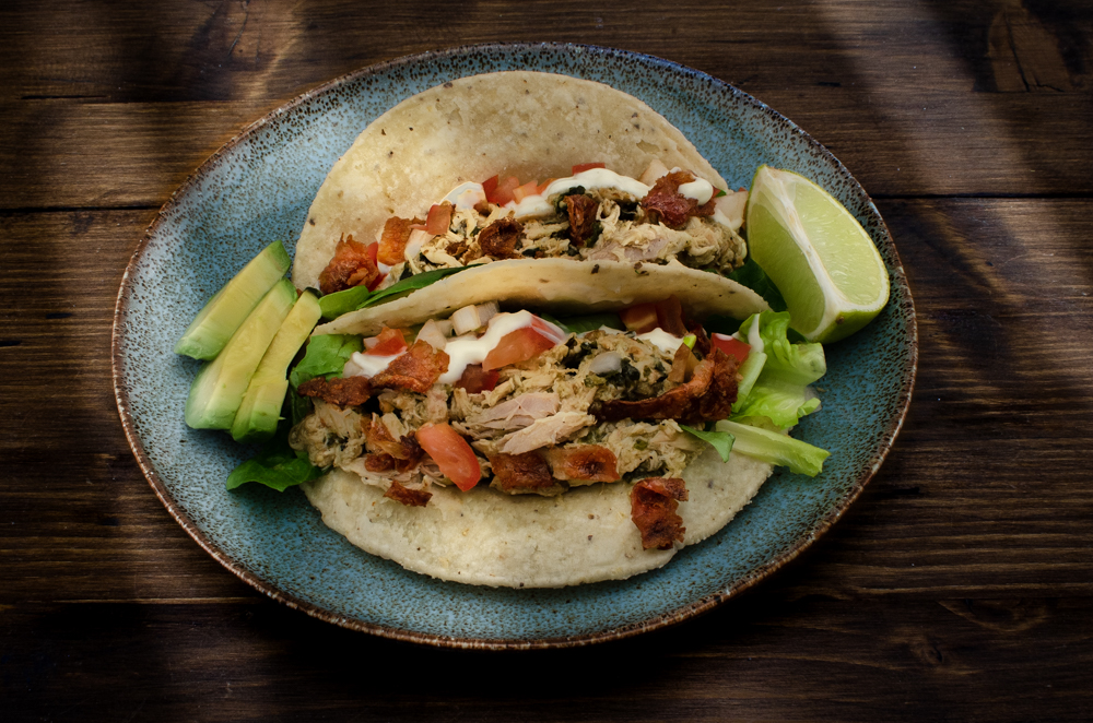 An easy chicken taco.